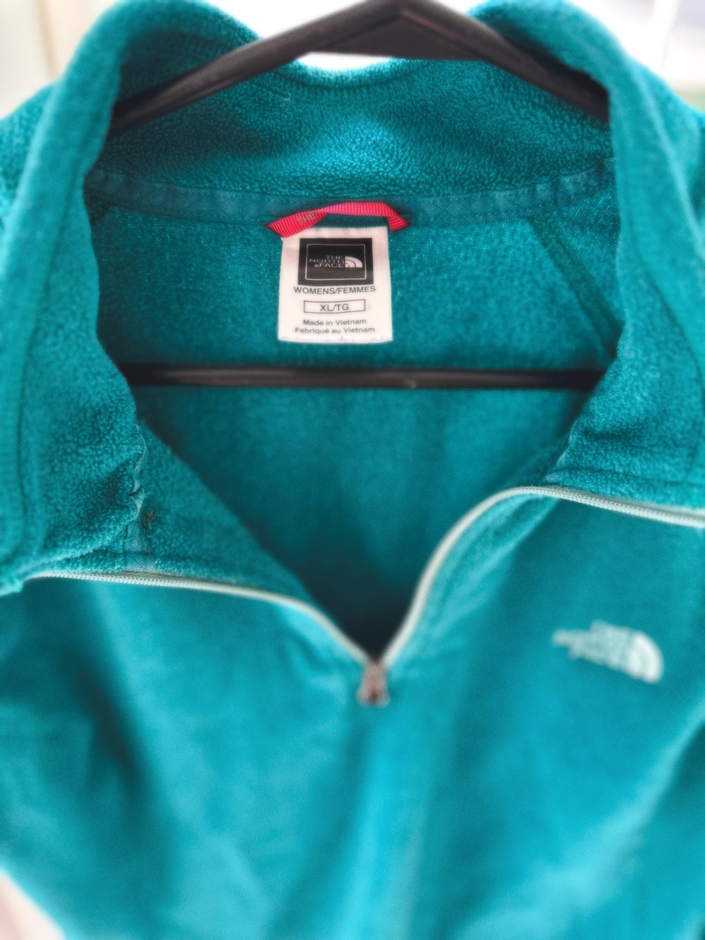 The North Face Teal Half-Zip Fleece Pullover - XL - Y2K Vintage - Picture 3 of 4